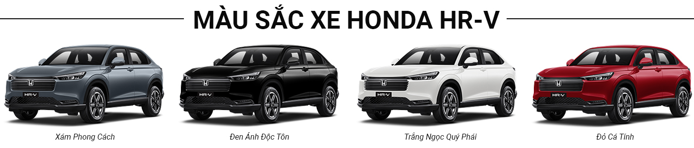 Các Màu sắc ngoại thất Honda HR-V bản L & G được bán tại thị trường Việt Nam