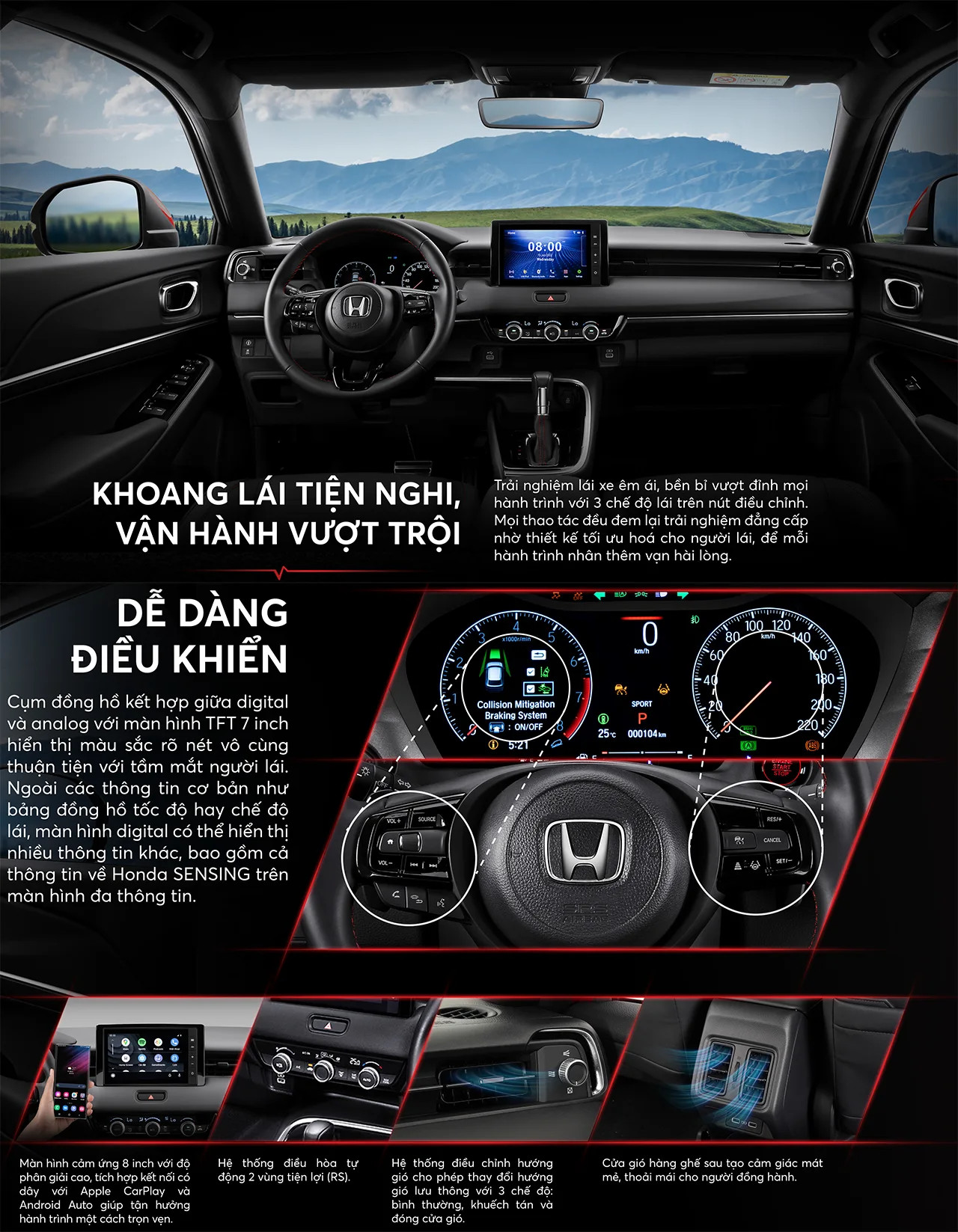 Nội thất Honda HRV 2026