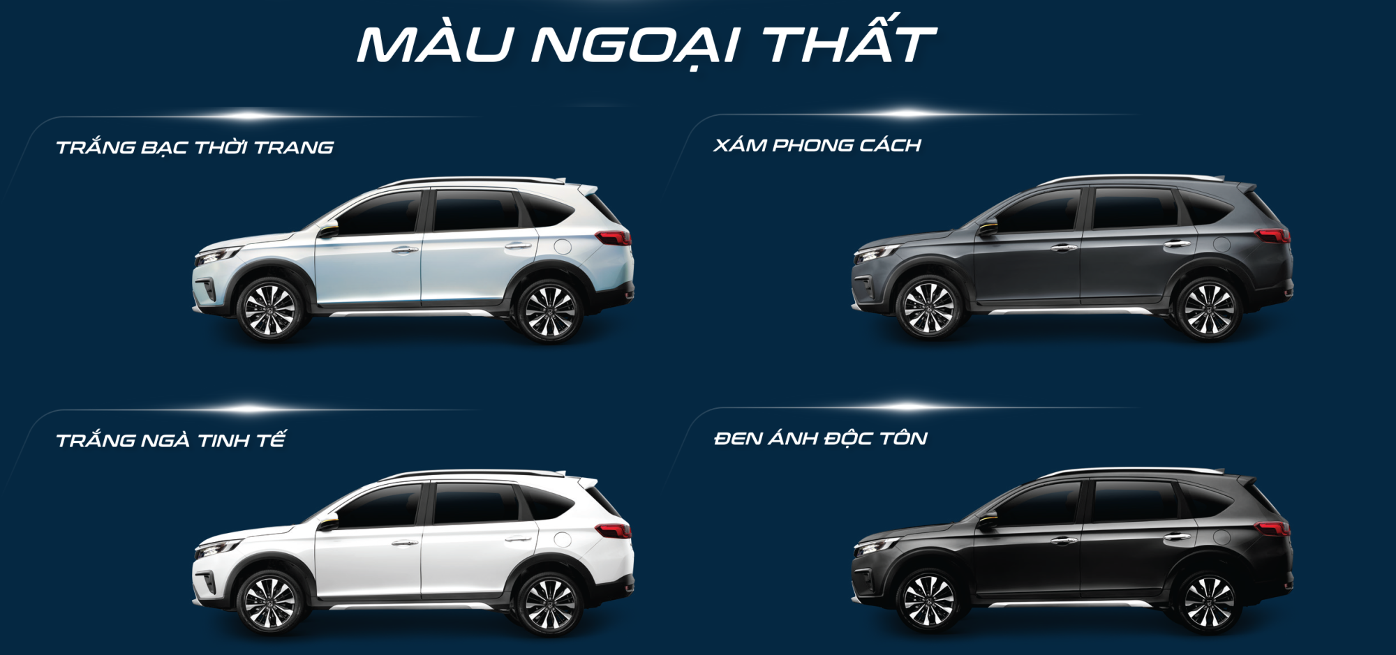 Các màu ngoại thất của Honda BR-V