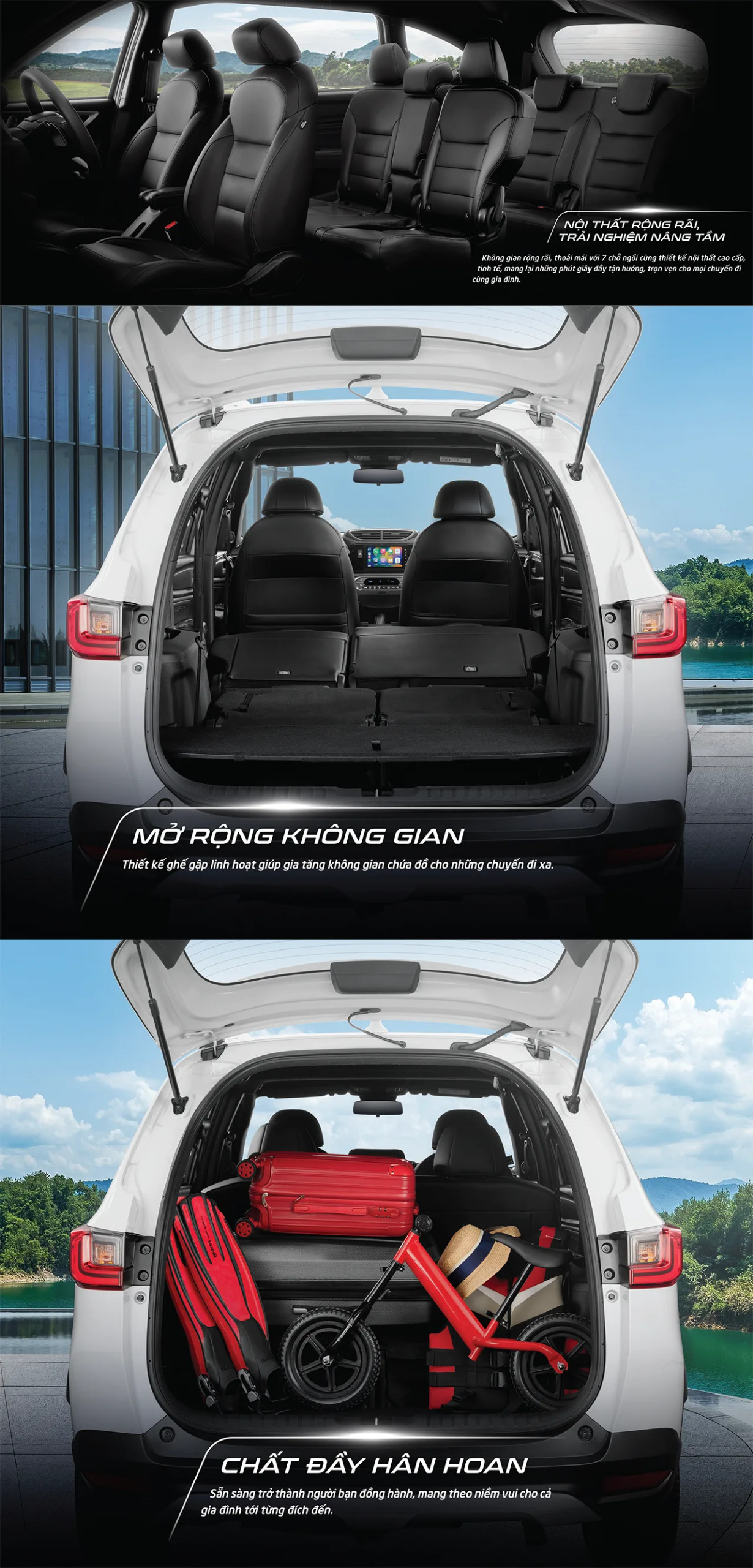 Khoang hành khách bên trong xe Honda BRV