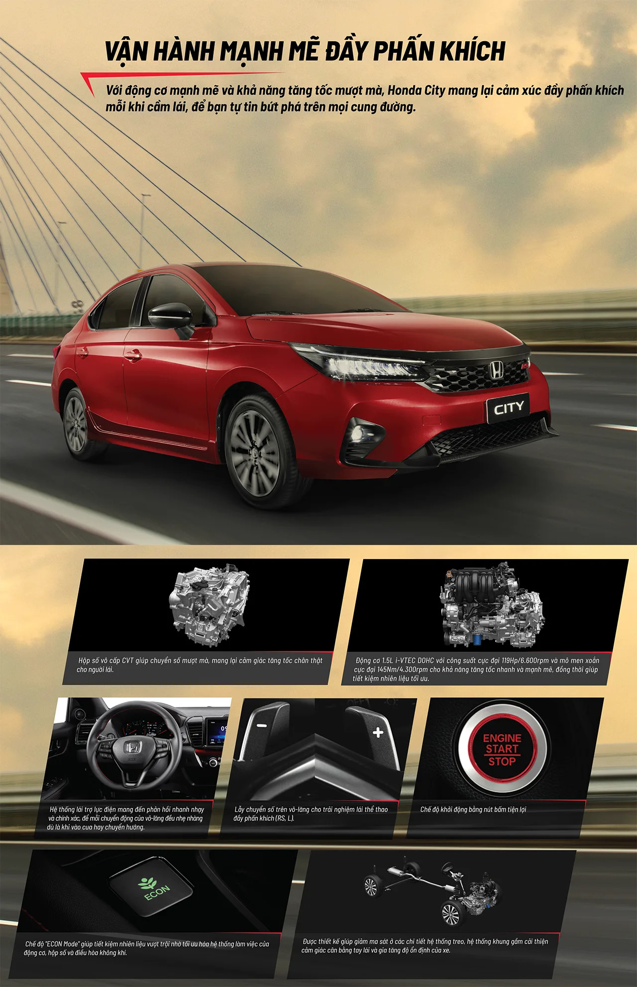 Động cơ Honda City 2026