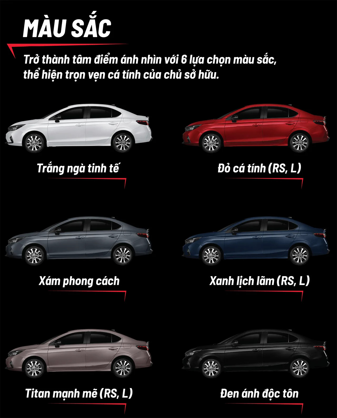 Màu sắc của Honda City
