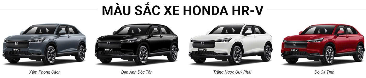 Các màu ngoại thất Honda HR-V phiên bản G - Đại Lý Honda Ô tô Quận 2