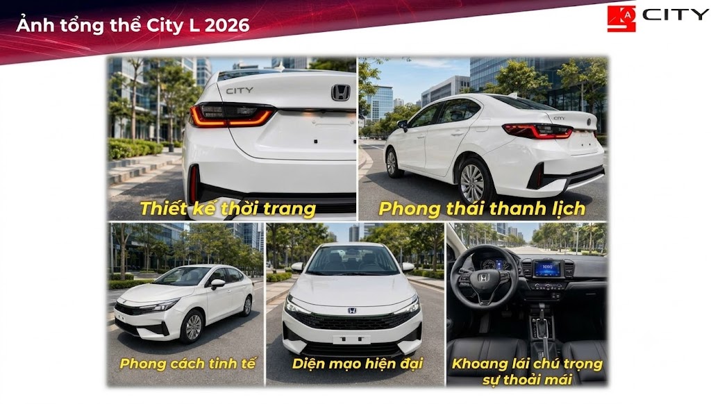 Các điểm nâng cấp của 2 phiên bản Honda City L 2026 So với bản City L 2023
