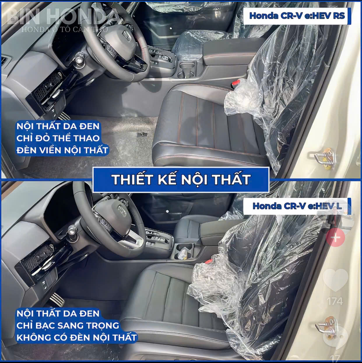 CÁC ĐIỂM KHÁC NHAU CỦA CRV L HYBRID VÀ RS HYBRID 2026