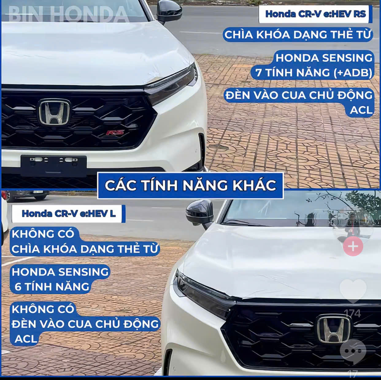 CÁC ĐIỂM KHÁC NHAU CỦA CRV L HYBRID VÀ RS HYBRID 2026