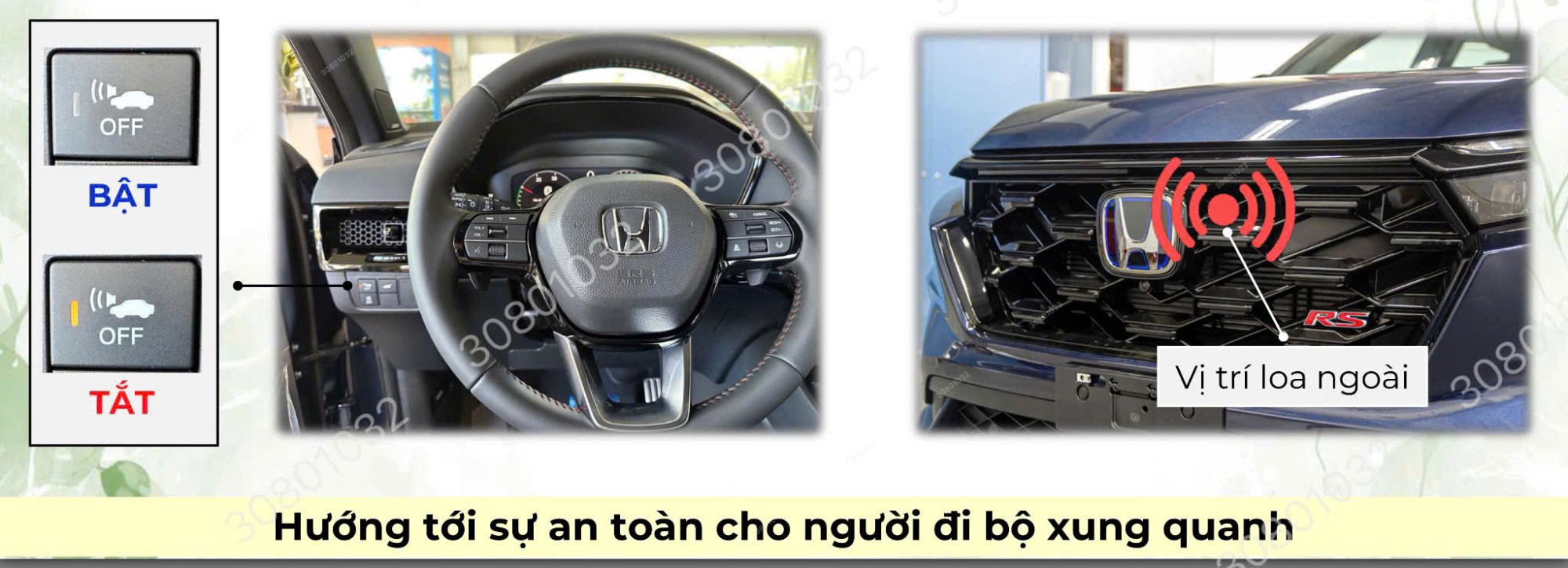Hệ thống cảnh báo xe bằng âm thanh trên xe Honda Ô tô