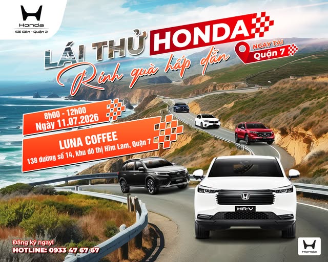 Chương trình lái thử các dòng xe Honda Ô tô Đại Lý Honda Quận 2